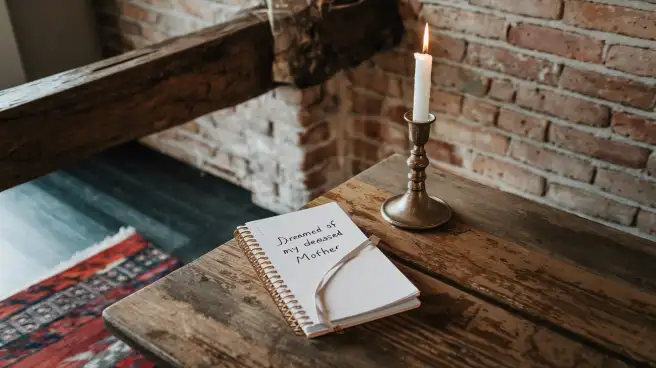 A candle and notebook on a wooden table, symbolizing Spiritual Guidance Through Dream and reflection in a serene setting.